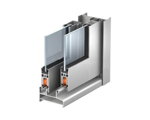 Skyvedører I aluminium med enkelt eller 2-lags glass
